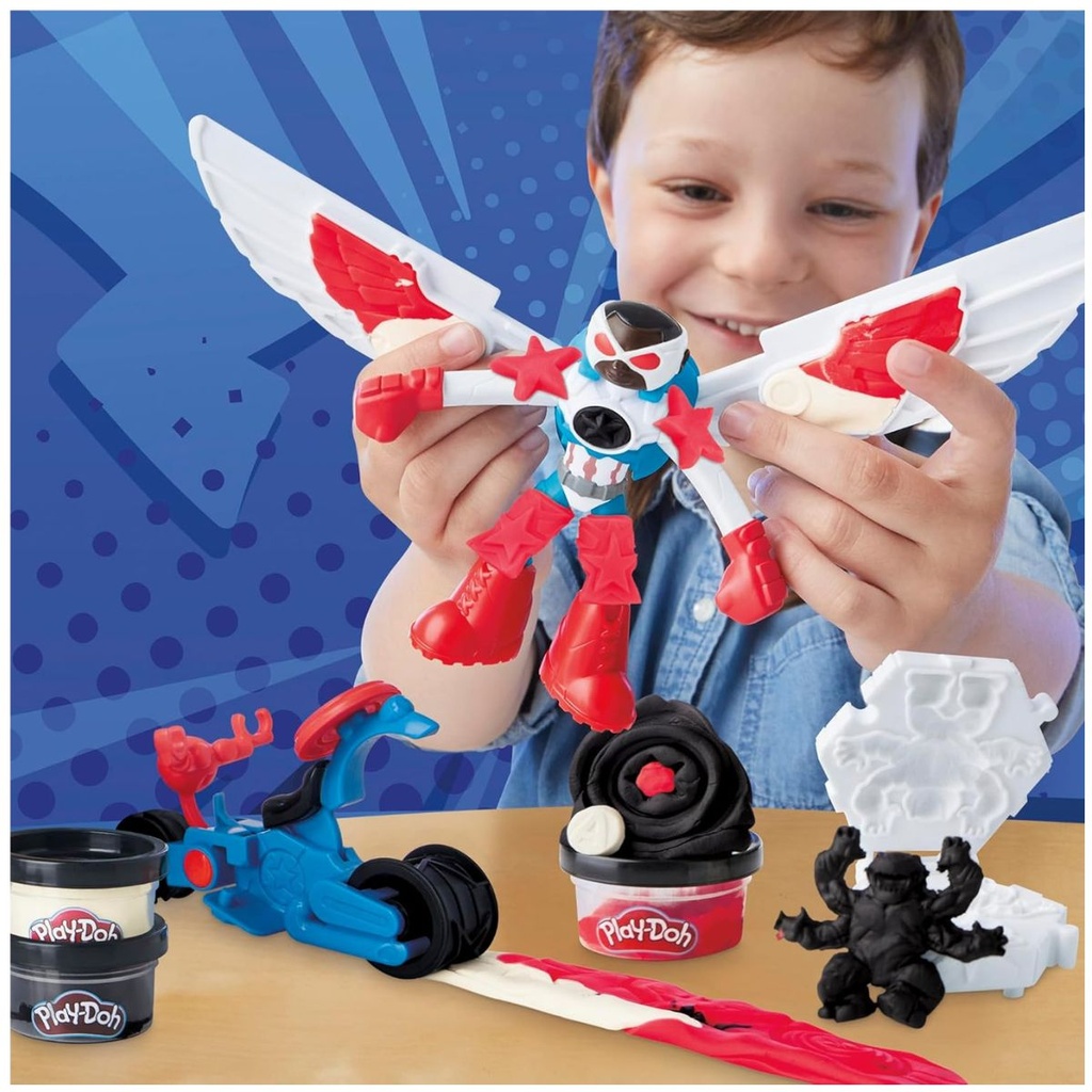 PlayDoh Marvel Captain America Moto Slicer Playset