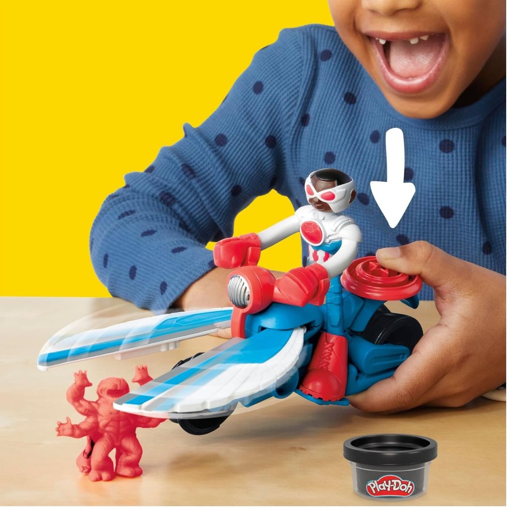 PlayDoh Marvel Captain America Moto Slicer Playset