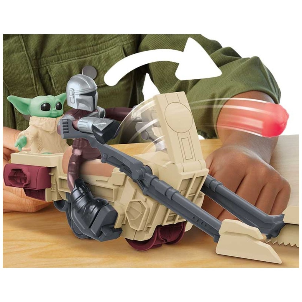 Playdoh Starwars Mandolorian n Grogu Speeder