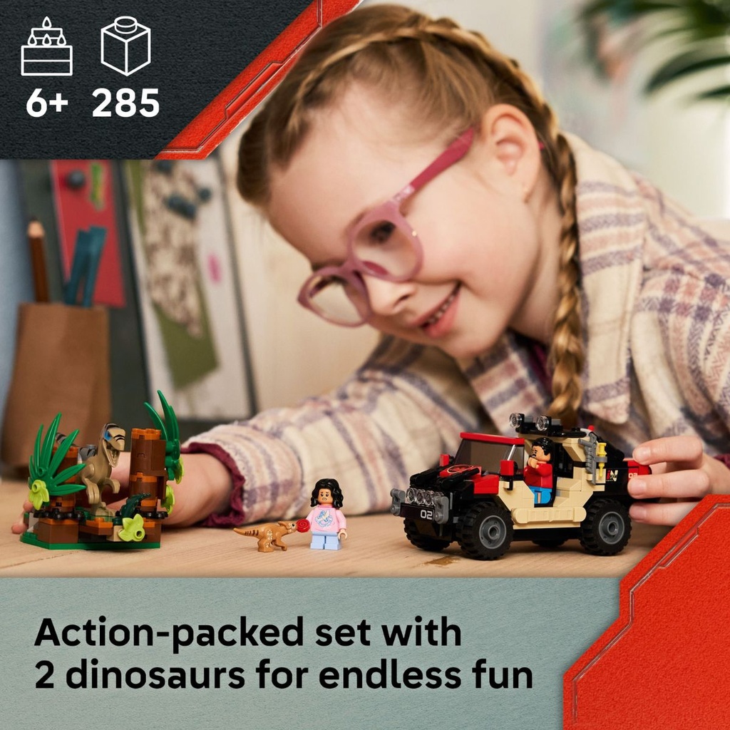 LEGO 76972 Jurassic World Raptor Off Road Escape