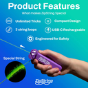 Zip String Clear Package Violet Rope Launcher