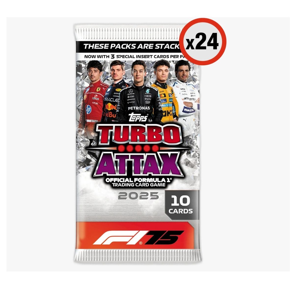 Topps Turbo Attax Formula 1 F1 2025 Sealed Booster Box