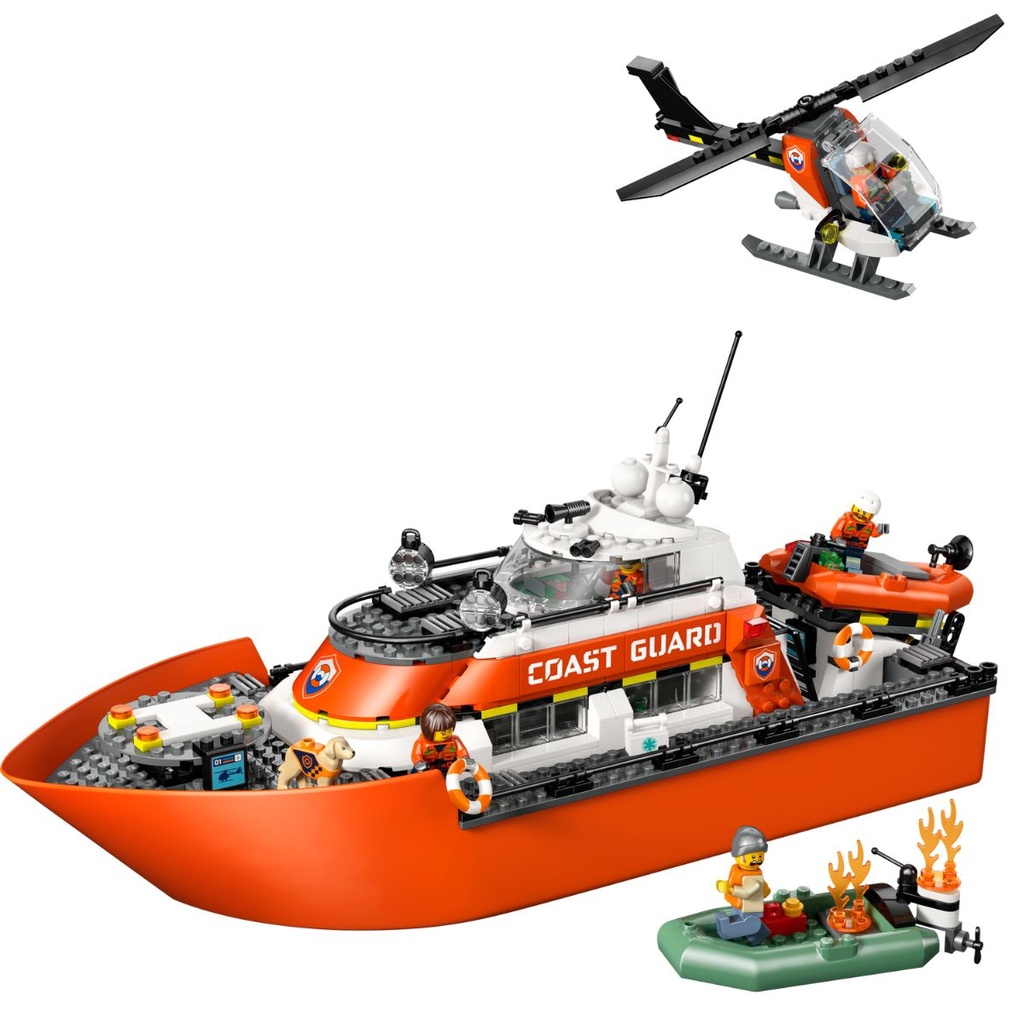 LEGO 60504 City Coast Guard Rescue Boat N Helicopter