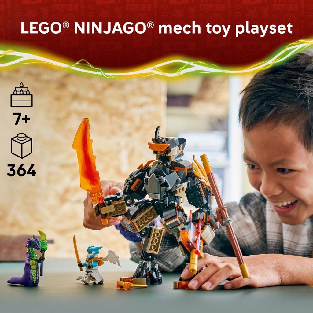 LEGO 71854 Ninjago Cole's Mission Mech n Dragon Zane
