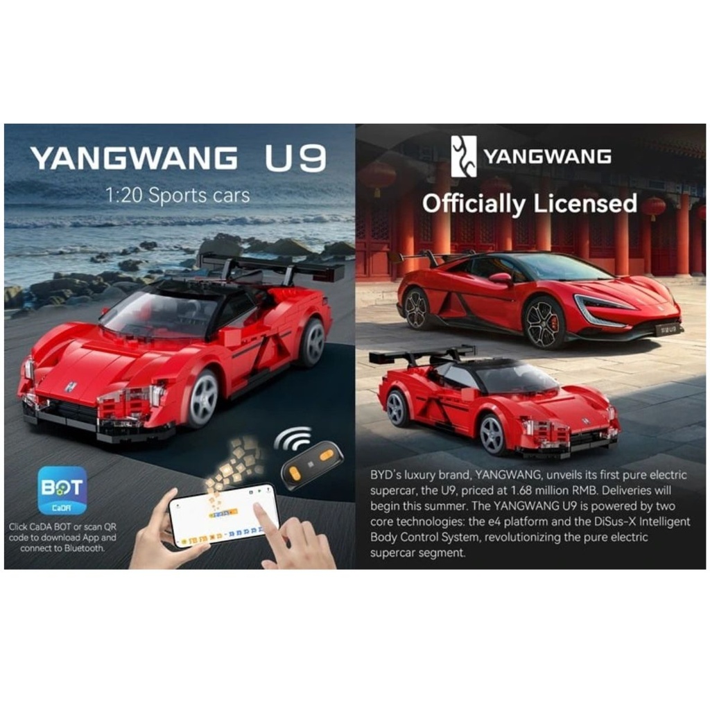CaDA C51099W R/C 1:20 Yangwang U9 Building Set