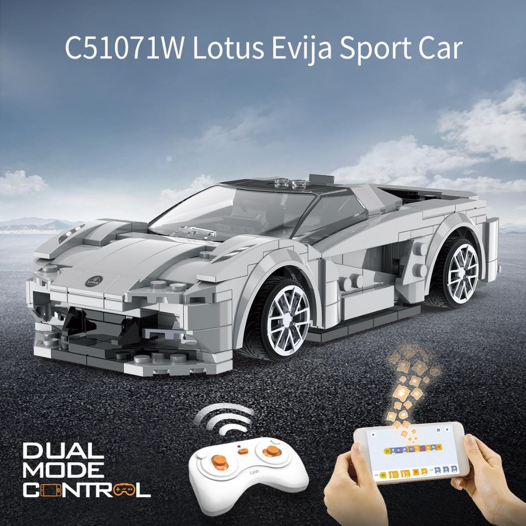 CaDA C51071W 1:18 R/C Evija Lotus Racing Car Building Set