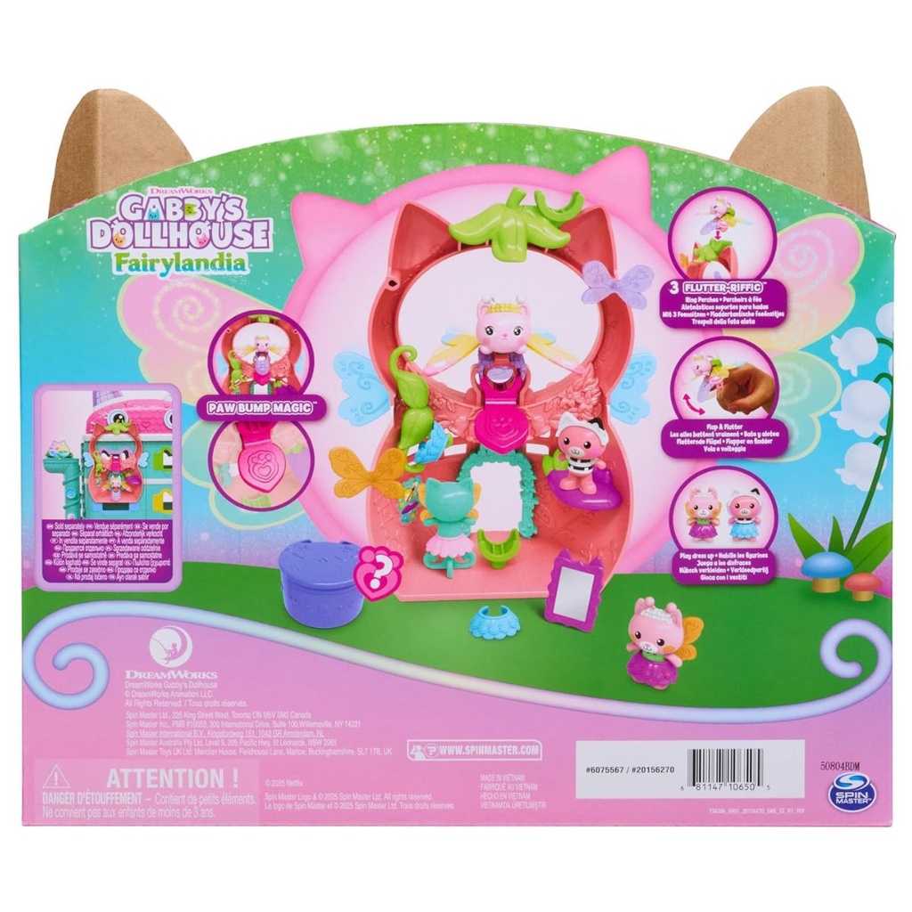 Gabby's Dollhouse Kitty Fairy Flutter-riffic Playset