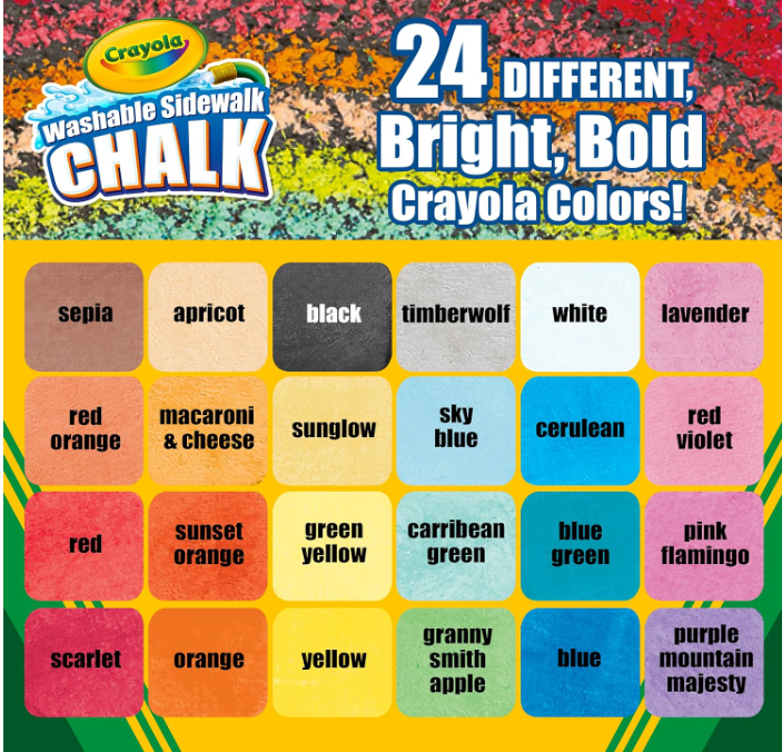 Crayola 24 Ct Sidewalk Chalk