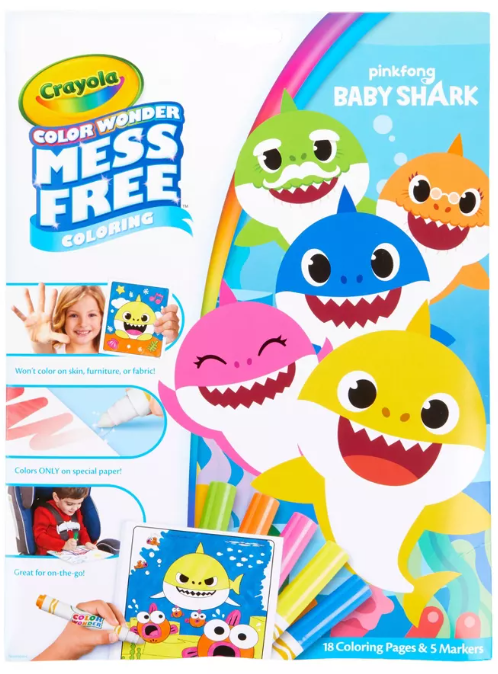 Crayola Color Wonder Mess Free Baby Shark Foldalope