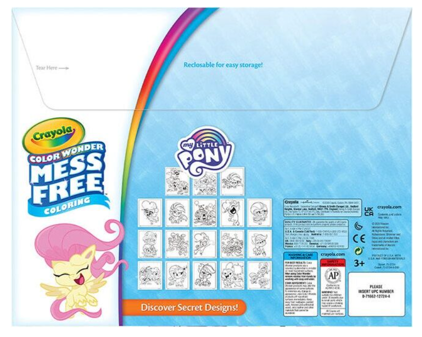 Crayola Color Wonder Mess Free My Little Pony Foldalope