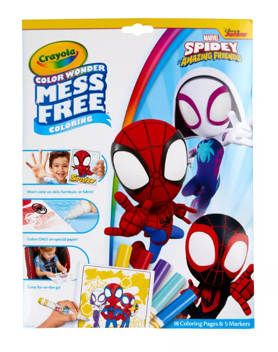 Crayola Color Wonder Mess Free Spidey and His Amazing Friends Foldalope