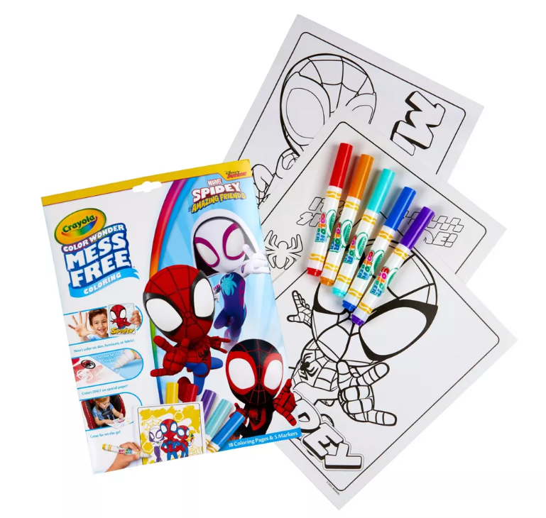 Crayola Color Wonder Mess Free Spidey and His Amazing Friends Foldalope