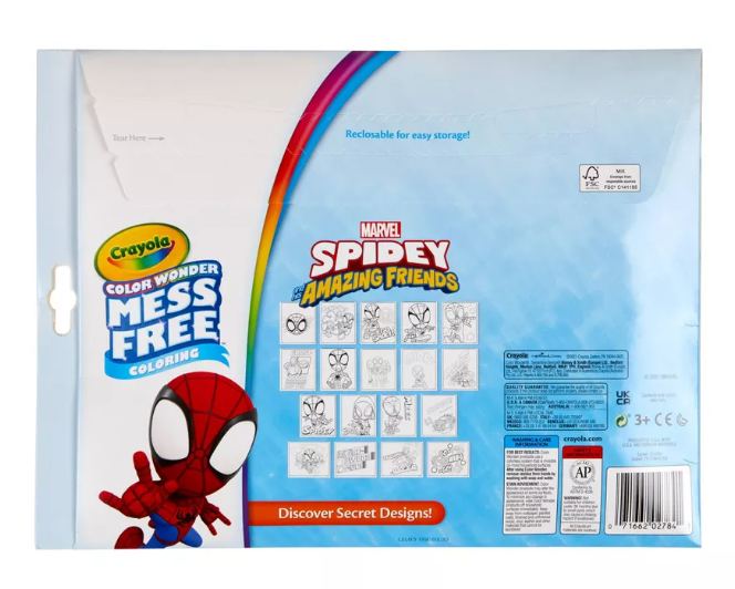 Crayola Color Wonder Mess Free Spidey and His Amazing Friends Foldalope