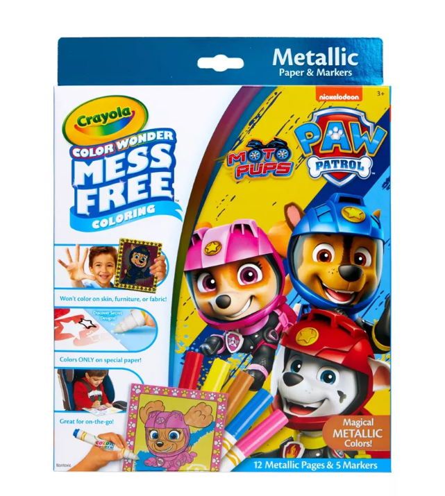 Crayola Color Wonder  Paw Patrol Metallic Coloring Kit