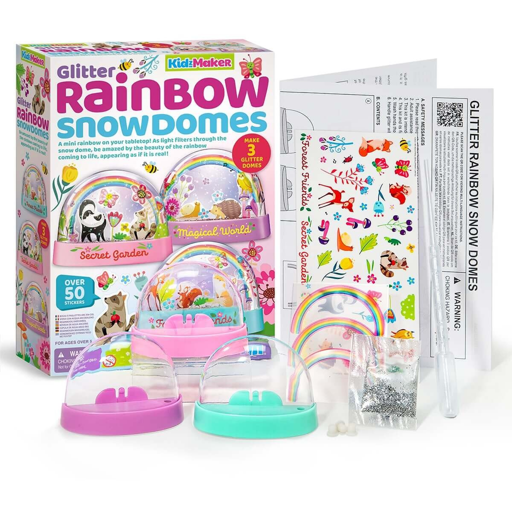 4M KidzMaker Glitter Rainbow Snow Domes