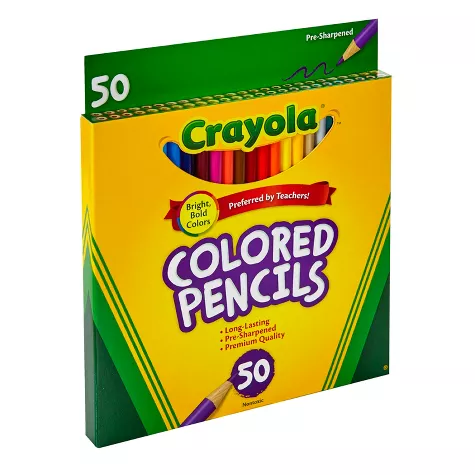 Crayola 50ct  Pre-Sharpened Colored Pencils