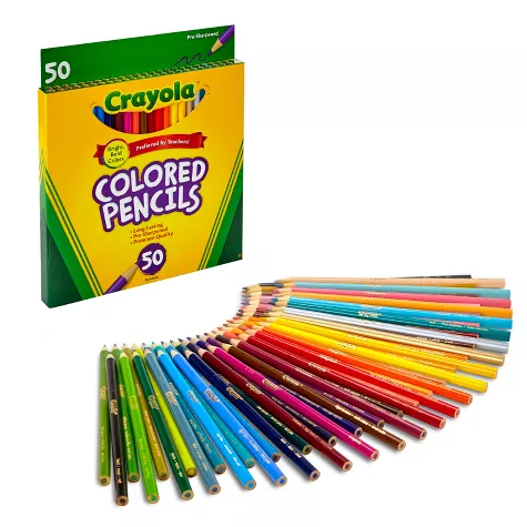 Crayola 50ct  Pre-Sharpened Colored Pencils