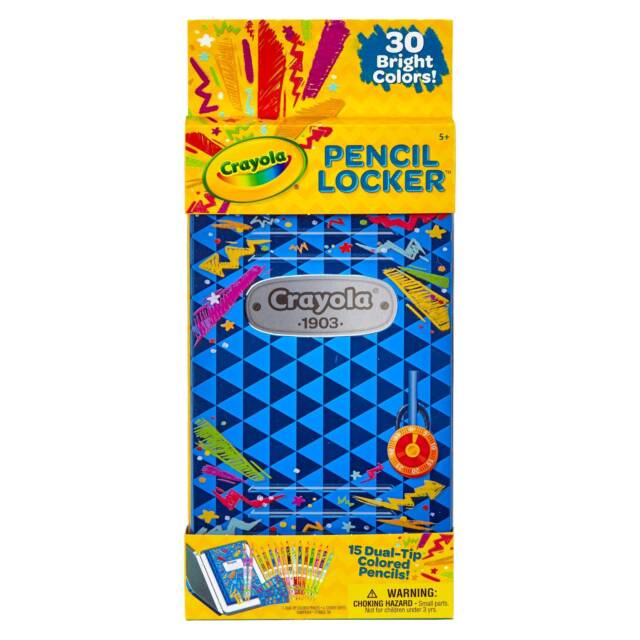 Crayola Pencil Locker 15 Dual-tip Colored Pencils
