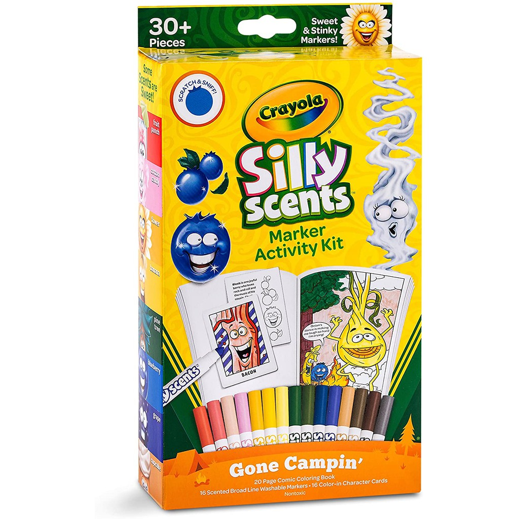 Crayola Silly Scents Marker Activity Kit Gone Campin'