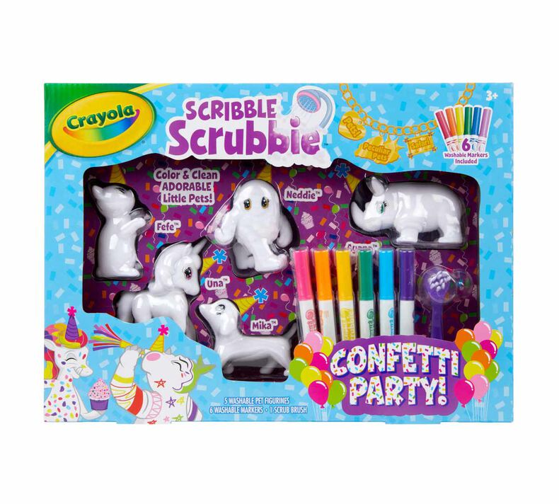 Crayola Scribble Scrubbie Pets Confetti Party Playset