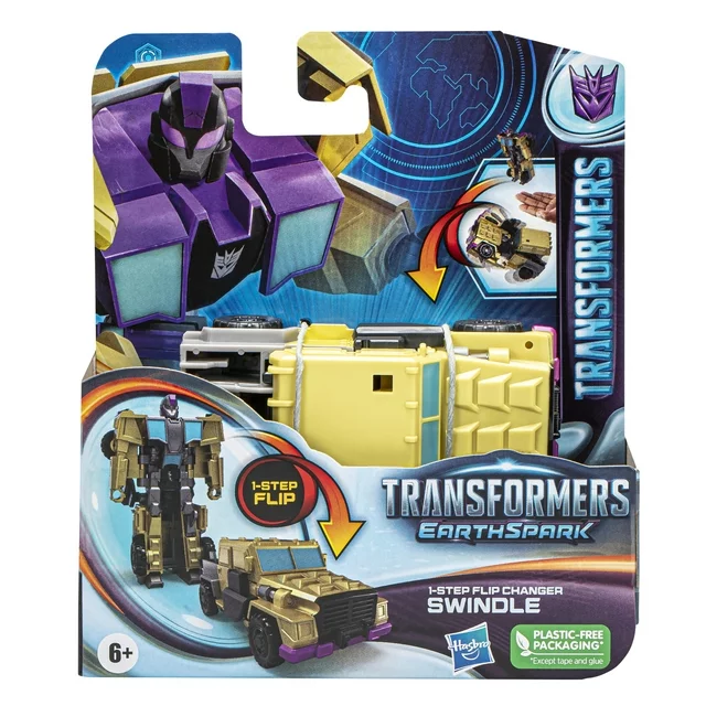 Transformers EarthSpark Swindle 1-Step Flip Changer Action Figure