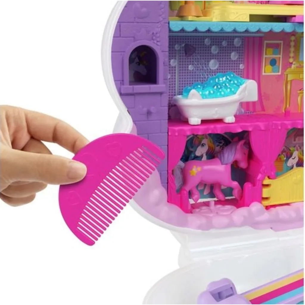 Polly Pocket Rainbow Unicorn Salon