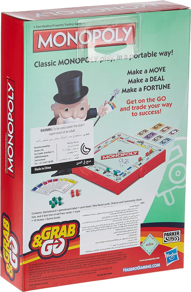 Monopoly Grab n Go Travel Game