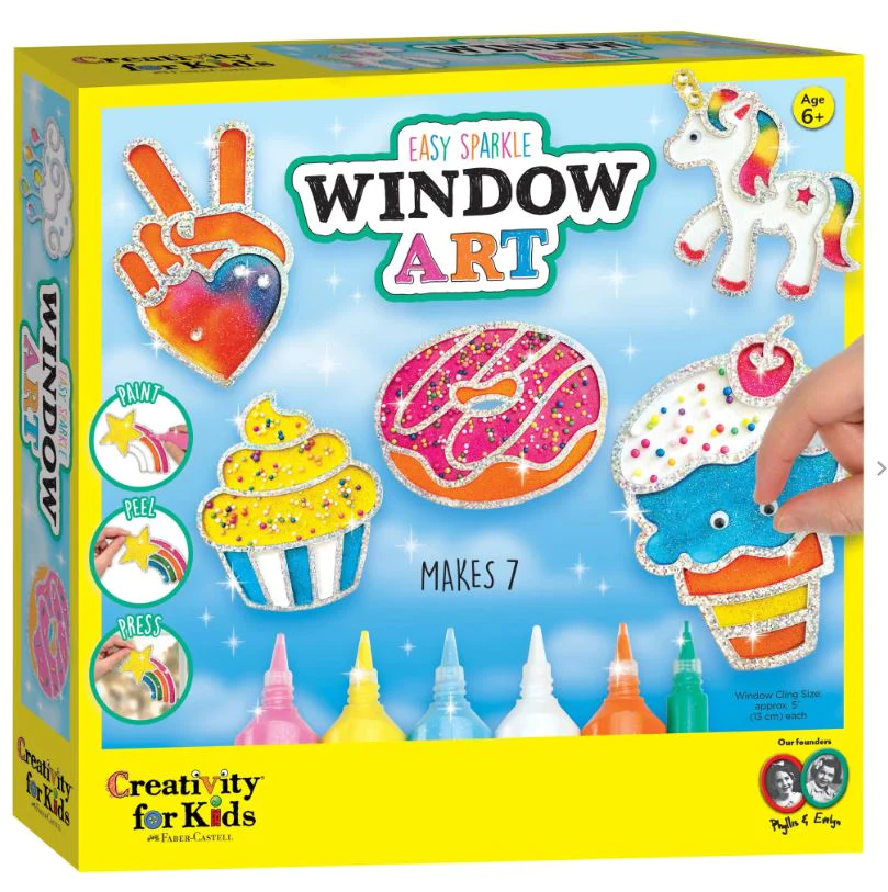 Creativity for Kids Rainbow Sprinkles Easy Sparkle Window Art