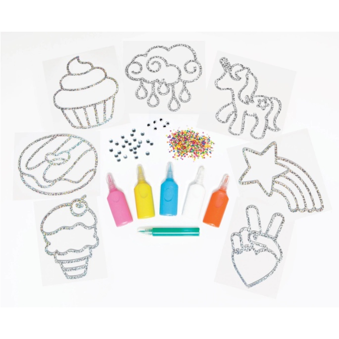 Creativity for Kids Rainbow Sprinkles Easy Sparkle Window Art