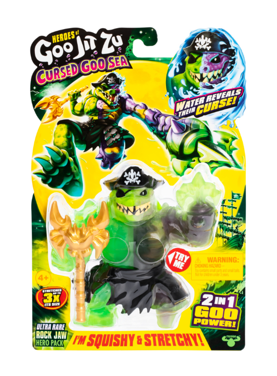 Heroes Of Goo Jit Zu Cursed Goo Sea –Rare Rockjaw Hero Pack