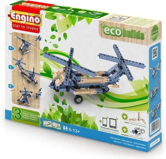 Engino Eco Builds 3 Models Helicopters (Minor Creases)