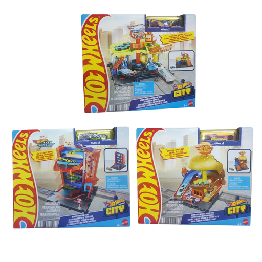 Hot Wheels City Themed Downtown Asst Playset