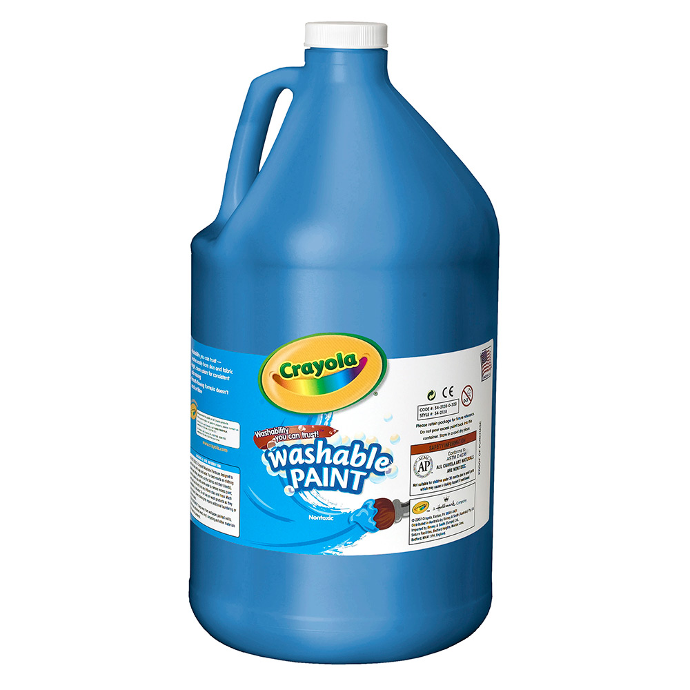 Crayola 128 oz Washable Blue Paint (3.79 litres)