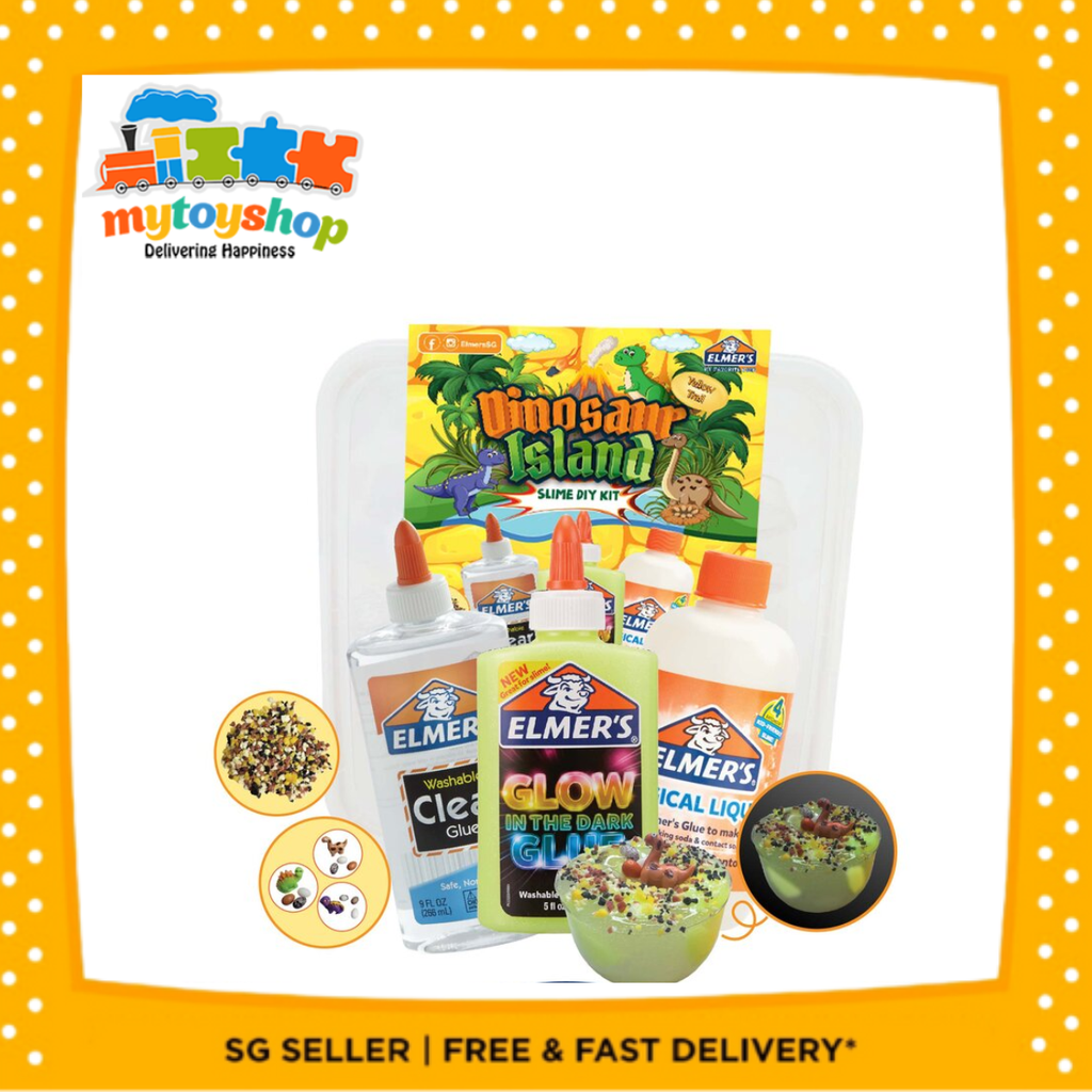 Elmers Dinosaur Island Yellow Slime DIY Kit