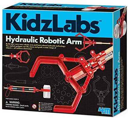 4M KidzLabs Hydraulic Robotic Arm Science Experiment Kit