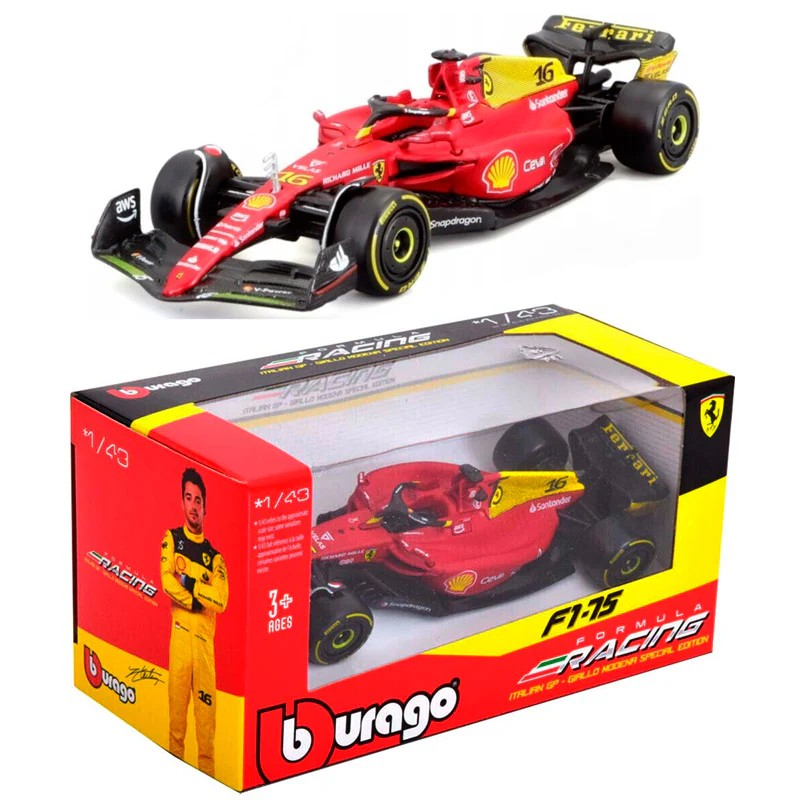 Burago 1:43 Ferrari Racing F1-75 2022 #16 Charles Leclerc