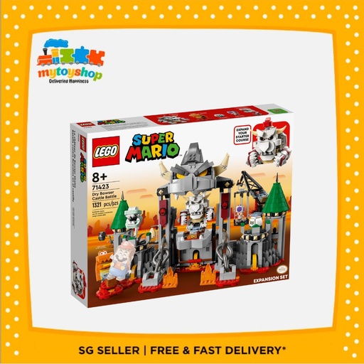 LEGO 71423 Super Mario Dry Bowser Castle Battle Expansion Set