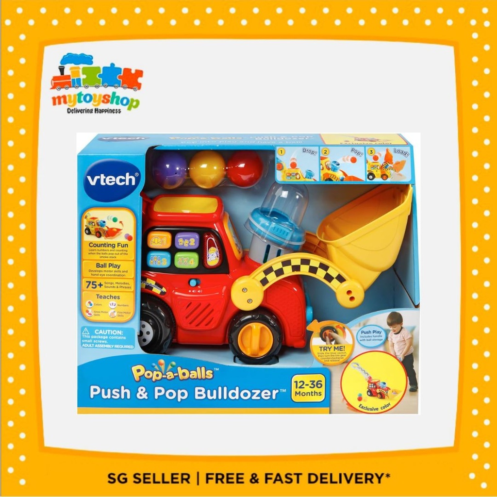 VTech Push and Pop Bulldozer