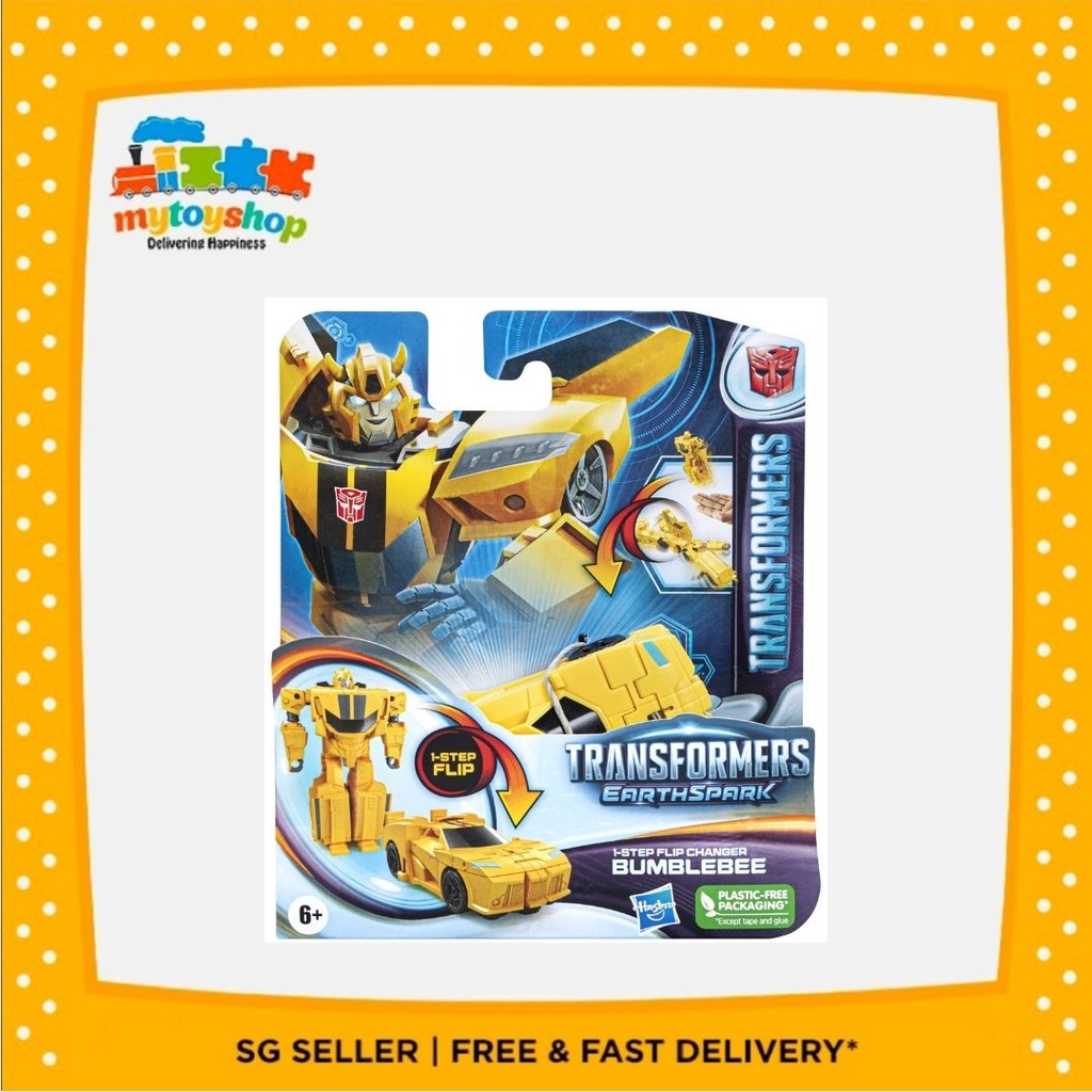 Transformers Earthspark 1 Step Flip Changer Bumblebee Action Figure