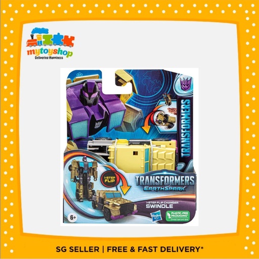 Transformers EarthSpark Swindle 1-Step Flip Changer Action Figure