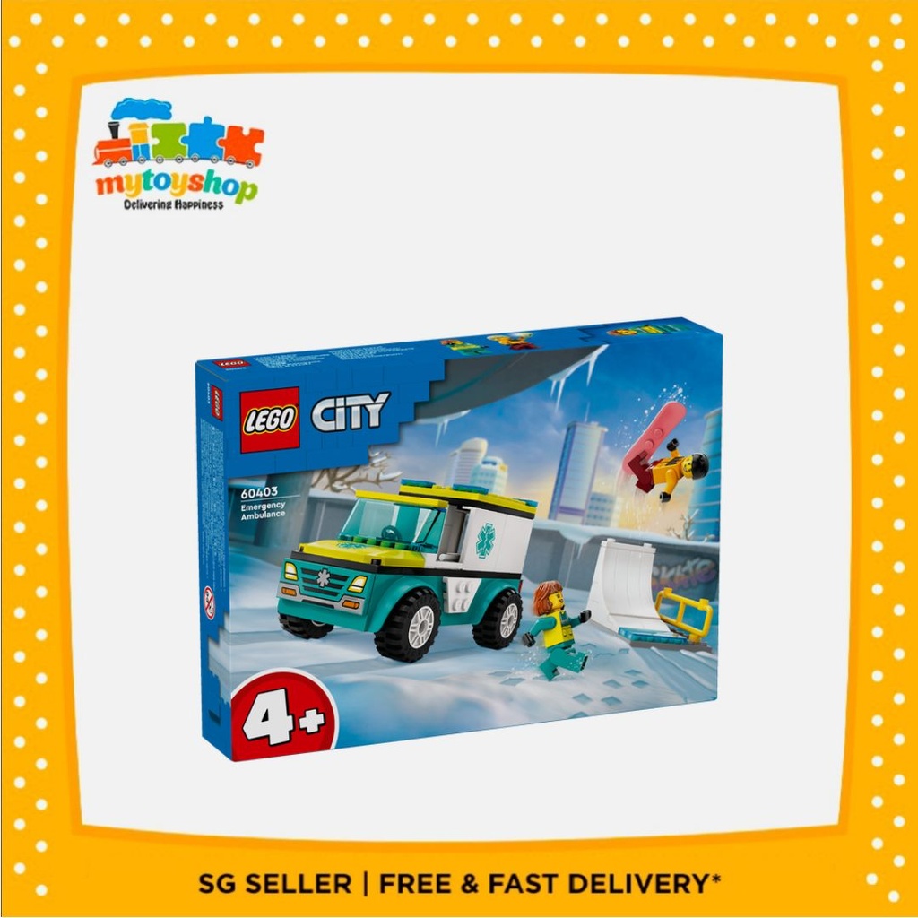 LEGO 60403 City Emergency Ambulance and Snowboarder