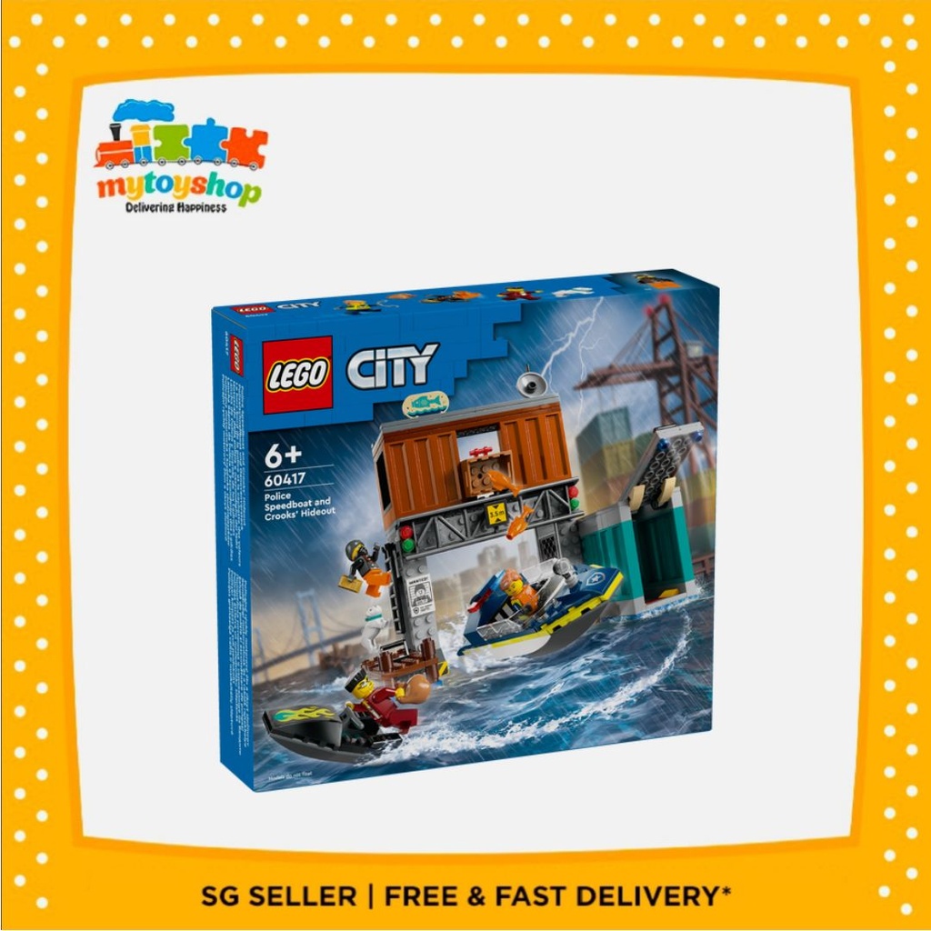 LEGO 60417 City Police Speedboat and Crooks' Hideout