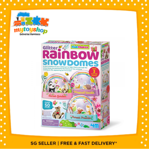 4M KidzMaker Glitter Rainbow Snow Domes