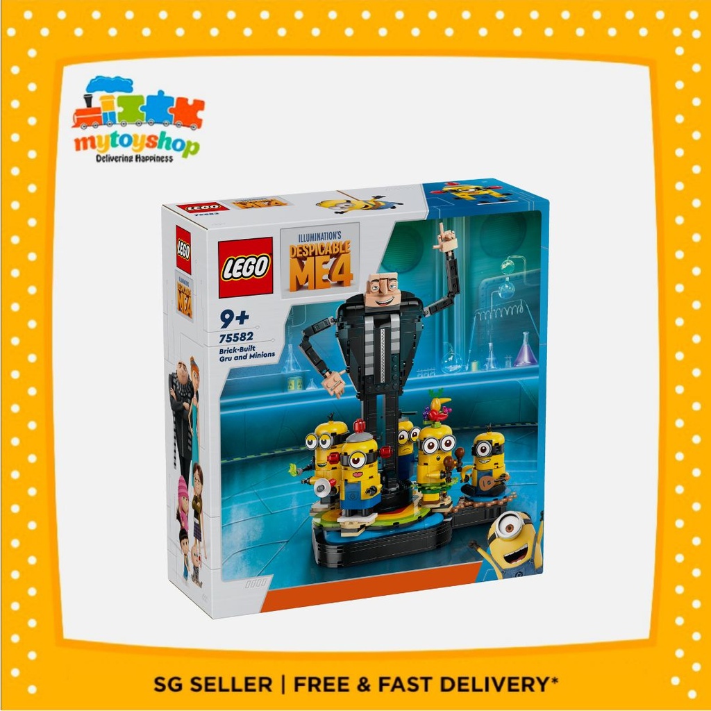 LEGO 75582 Despicable Me Brick Built GRU and Minions