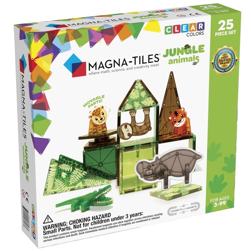 Magna Tiles Jungle Animals 25 piece Building Set