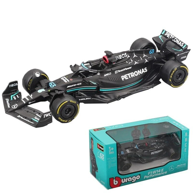 Bburago1:43 2023 F1 Mercedes W 14E #63 George Russell