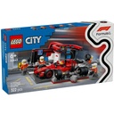 LEGO 60443 City F1 Pit Stop n Pit Crew with Ferrari Car