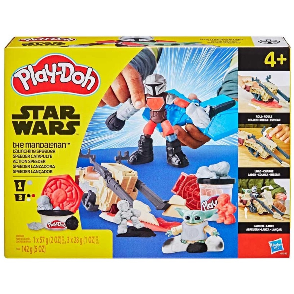 Playdoh Starwars Mandolorian n Grogu Speeder