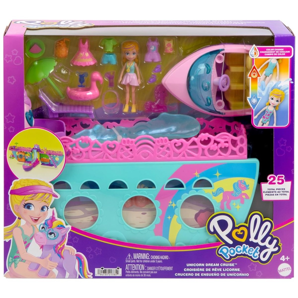 Polly Pocket Unicorn Dream Cruise Playset