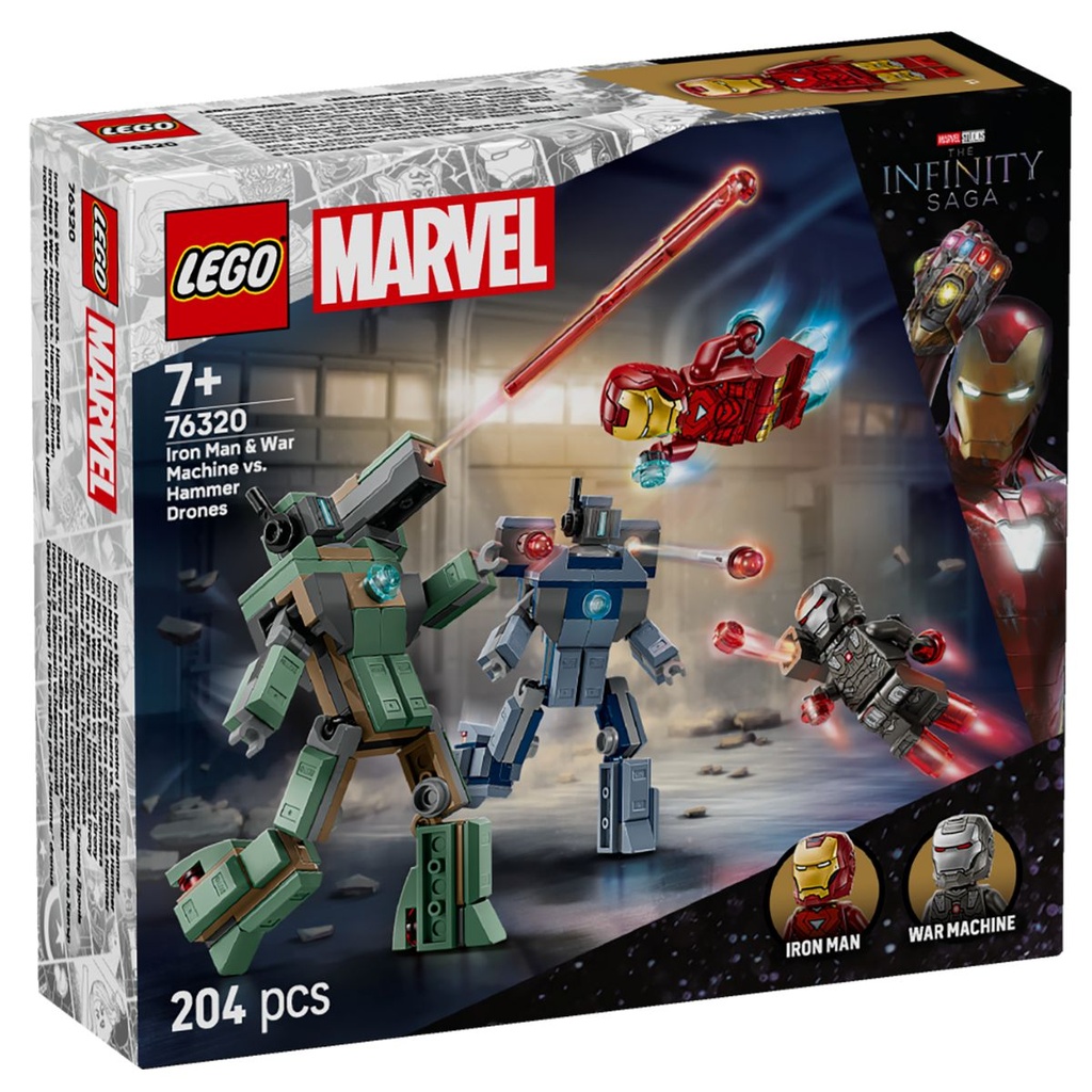 LEGO 76320 Marvel Iron Man N War Machine vs Hammer Drones